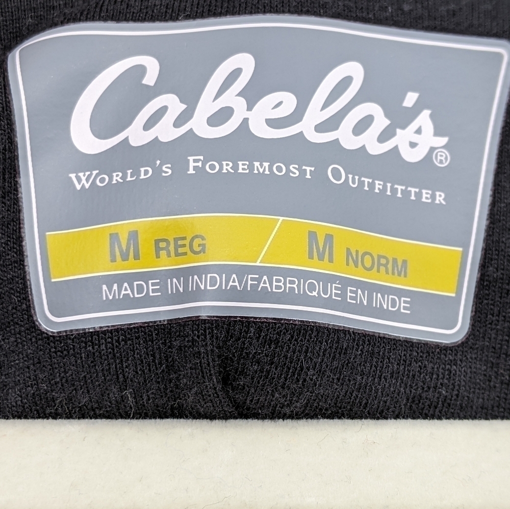 Cabela's Black Tee Shirt Dress Long Sleeve Modal Cotton Blend Stretch Pullover M - Picture 12 of 12
